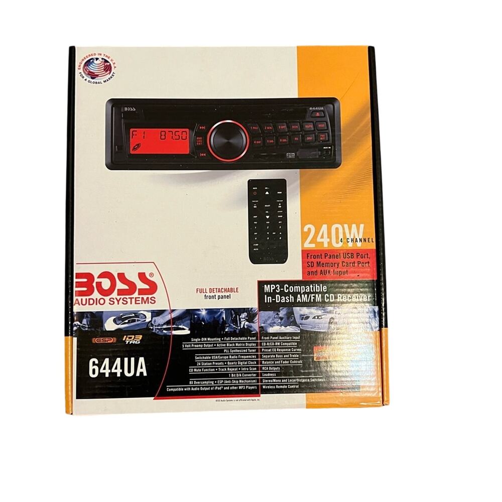 NEW Boss Audio 644UA Car Stereo | 240W | USB/SD/AUX | MP3 Compatible